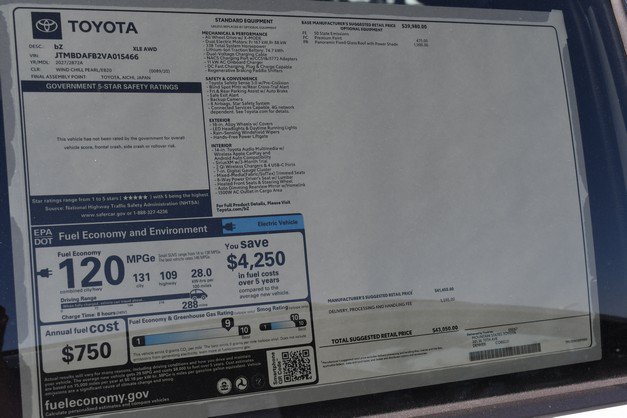 New 2027 Toyota bZ AWD/4WD image 15