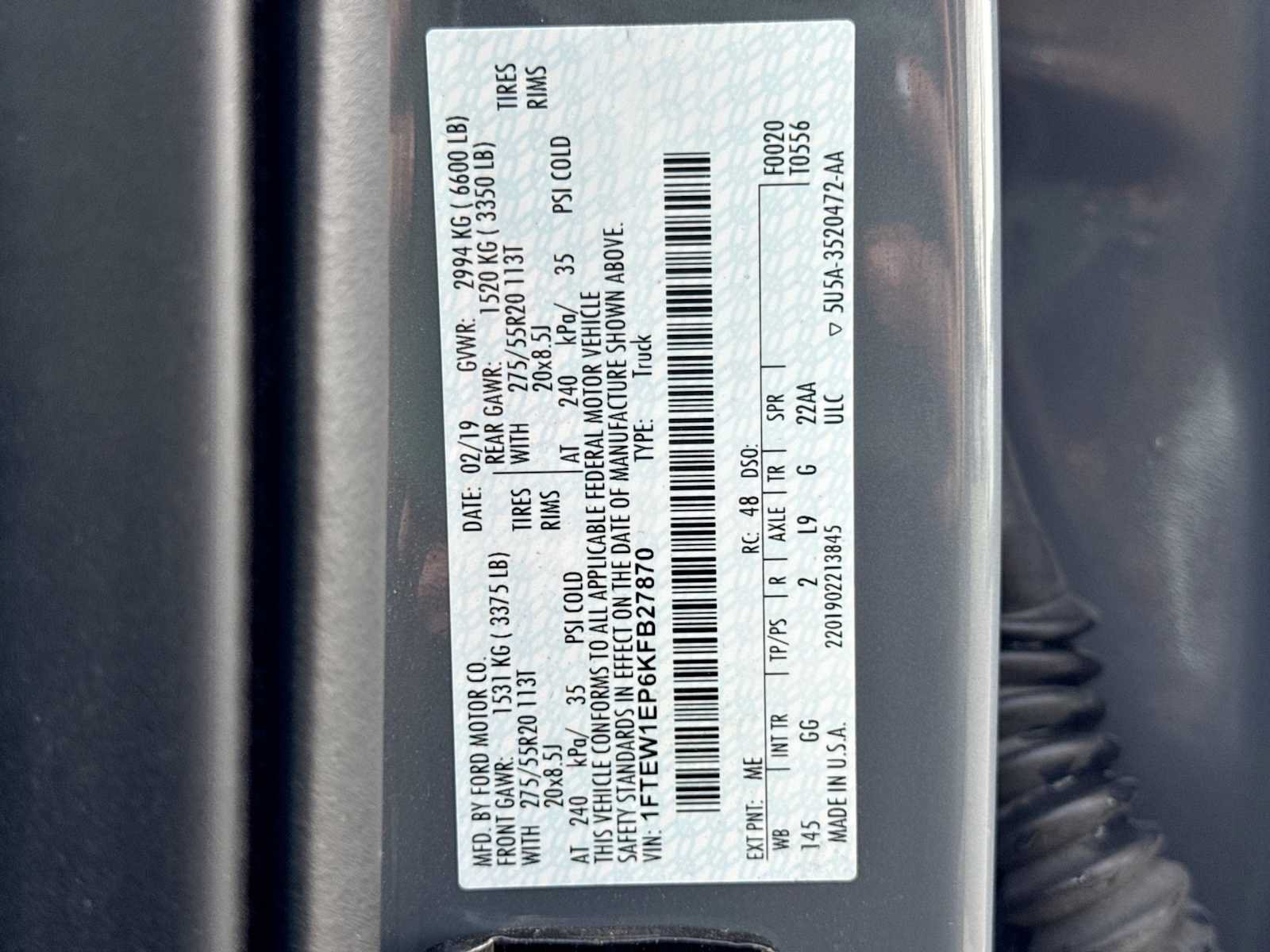 Used 2019 Ford F150 XL w/ Equipment Group 101A Mid AWD/4WD image 34