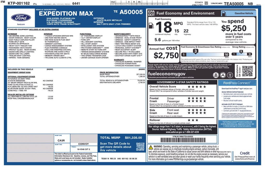 New 2026 Ford Expedition Max Platinum AWD/4WD image 29