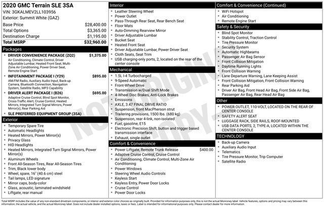 Used 2020 GMC Terrain SLE w/ Driver Convenience Package FWD image 24