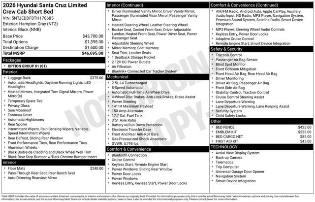 New 2026 Hyundai Santa Cruz Limited image 5