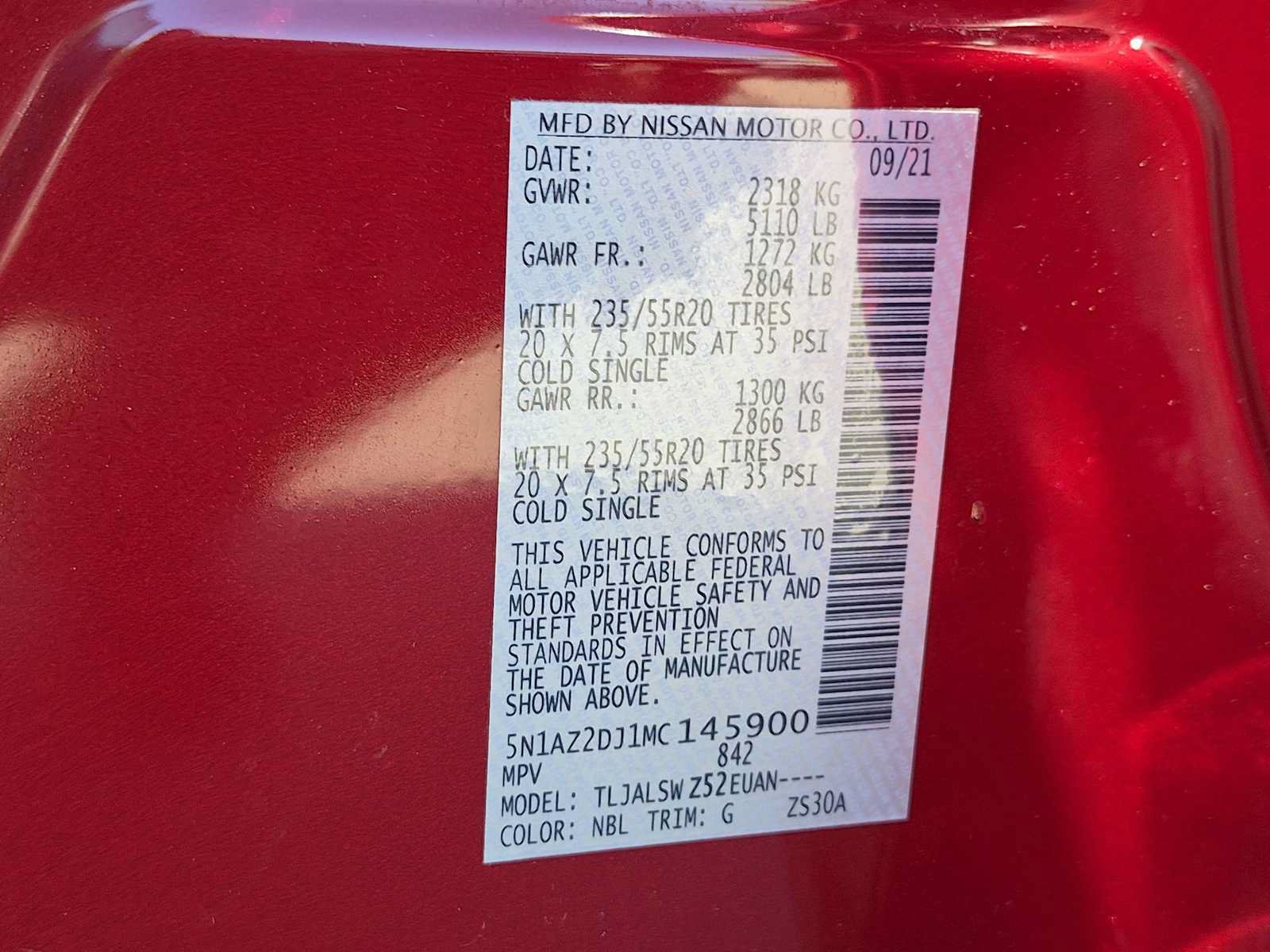Used 2021 Nissan Murano Platinum w/ Cargo Package FWD image 35