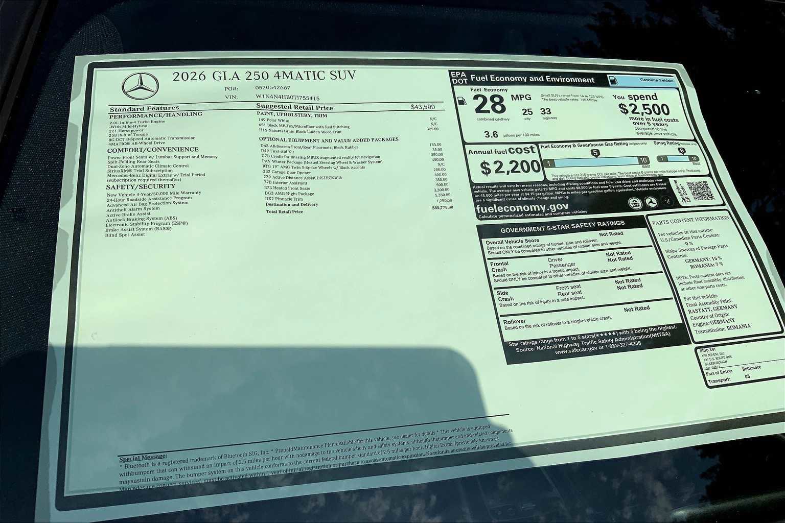 New 2026 Mercedes-Benz GLA 250 GLA 250 image 26