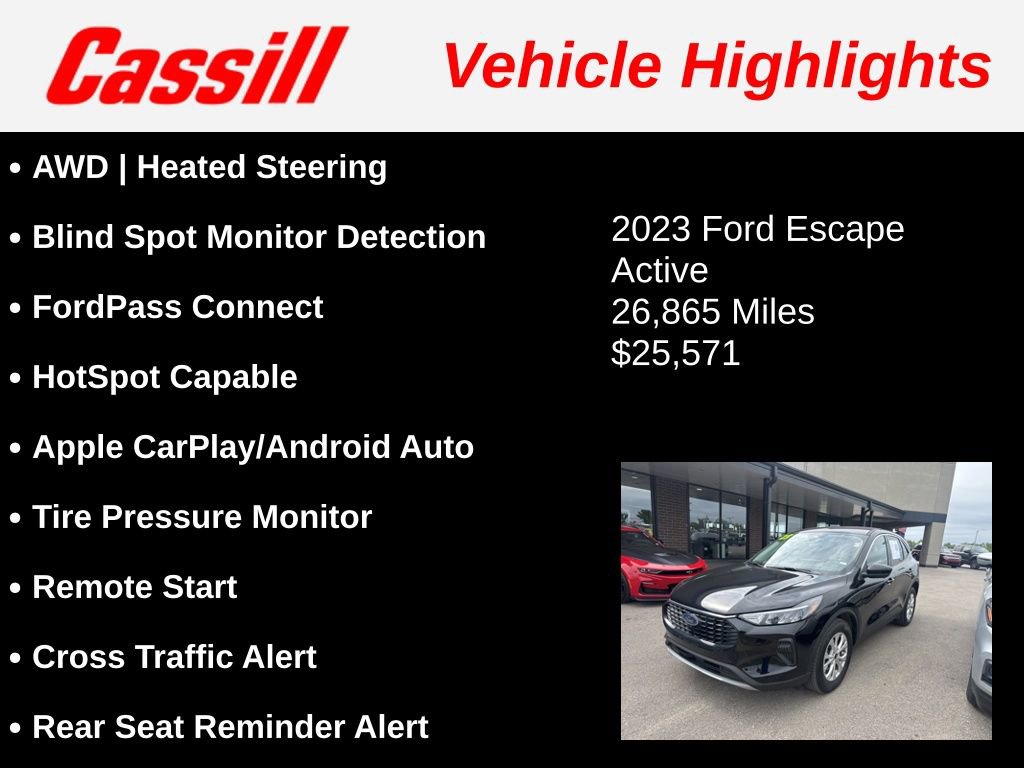 Used 2023 Ford Escape Active w/ Tech Pack #2 AWD/4WD image 3