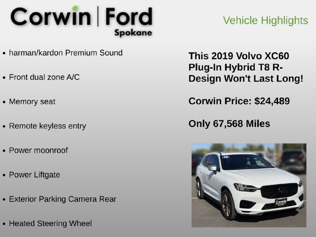 Used 2019 Volvo XC60 T8 R-Design w/ Advanced Package AWD/4WD image 6