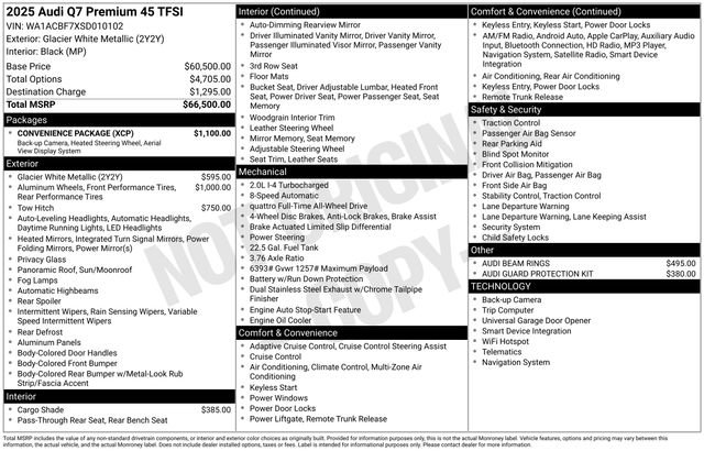 Used 2025 Audi Q7 2.0T Premium w/ Convenience Package image 32