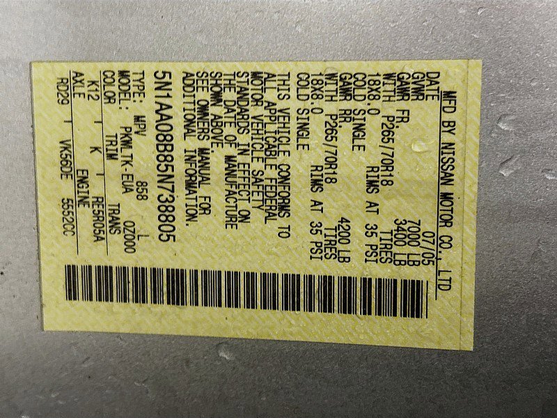 Used 2005 Nissan Armada SE w/ (T01) Tow Pkg image 29