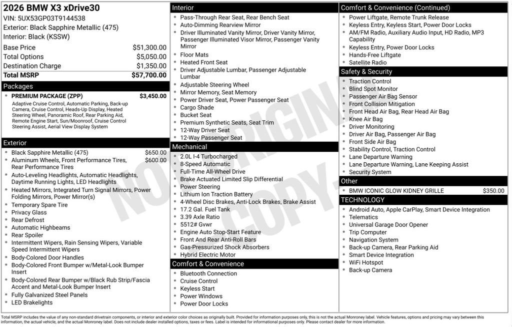 Certified 2026 BMW X3 xDrive30i AWD/4WD image 6