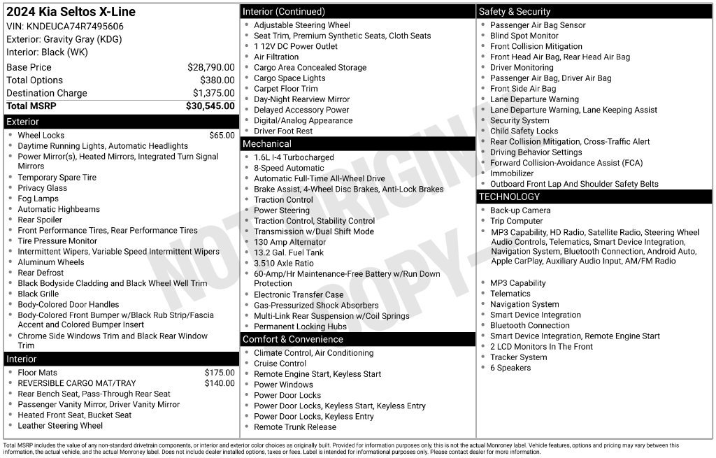 Certified 2024 Kia Seltos X-Line AWD/4WD image 10