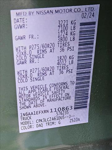 Certified 2024 Nissan Titan SV w/ SV Bronze Edition Package image 30