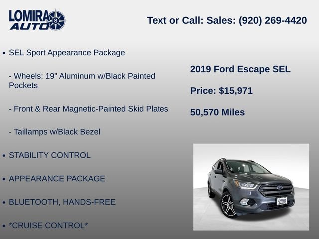 Used 2019 Ford Escape SEL w/ SEL Sport Appearance Package FWD image 14
