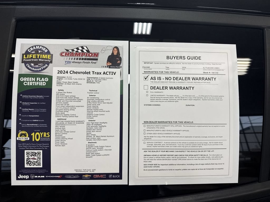 Certified 2024 Chevrolet Trax ACTIV w/ Driver Confidence Package FWD image 36