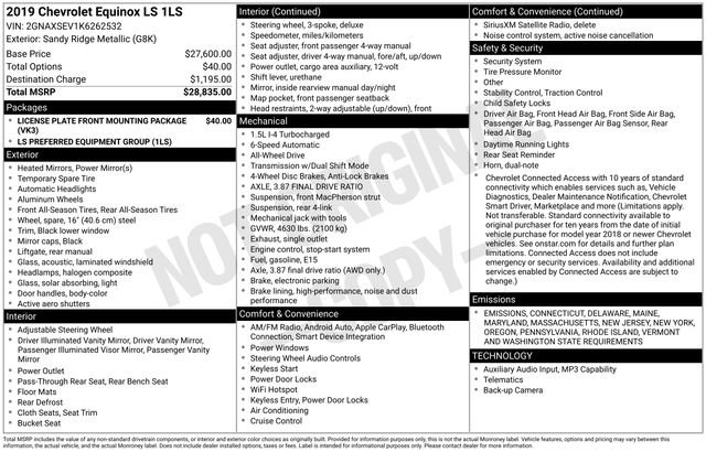 Used 2019 Chevrolet Equinox LS image 6