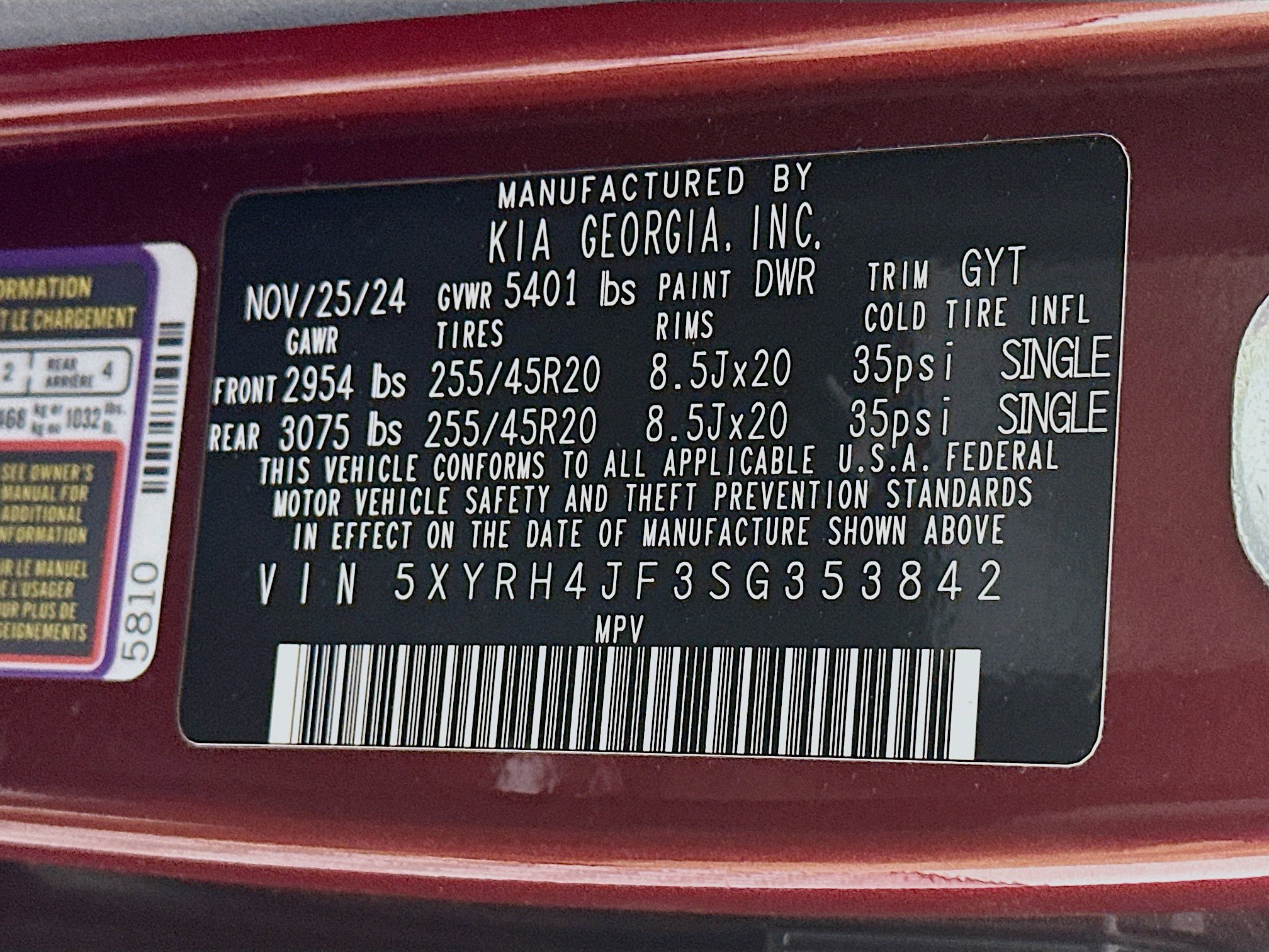 Used 2025 Kia Sorento EX w/ Panoramic Sunroof Package image 12