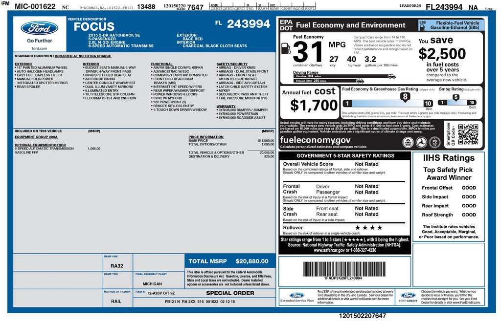 Used 2015 Ford Focus SE FWD image 15