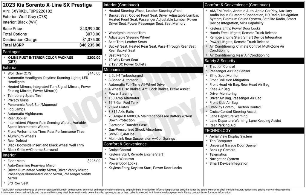 Certified 2023 Kia Sorento SX Prestige AWD/4WD image 36