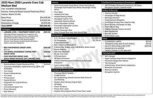 New 2025 RAM 2500 Laramie AWD/4WD image 17