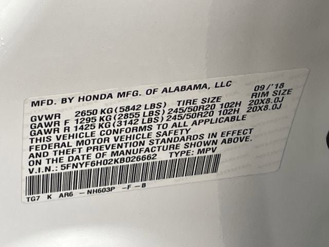 Used 2019 Honda Pilot Elite image 32