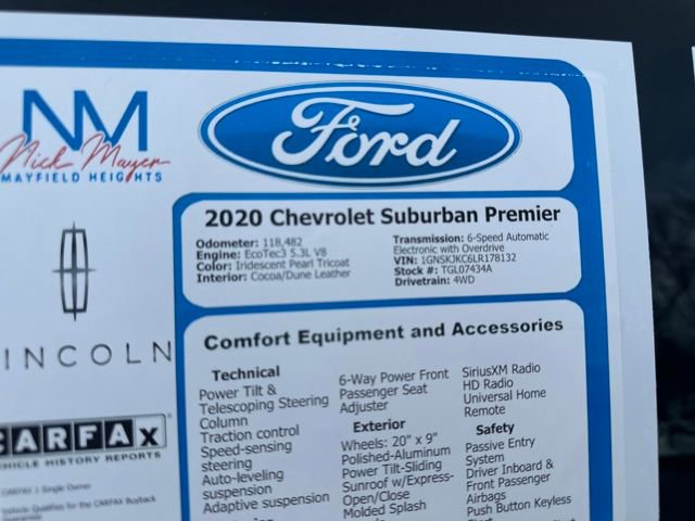 Used 2020 Chevrolet Suburban Premier AWD/4WD image 36