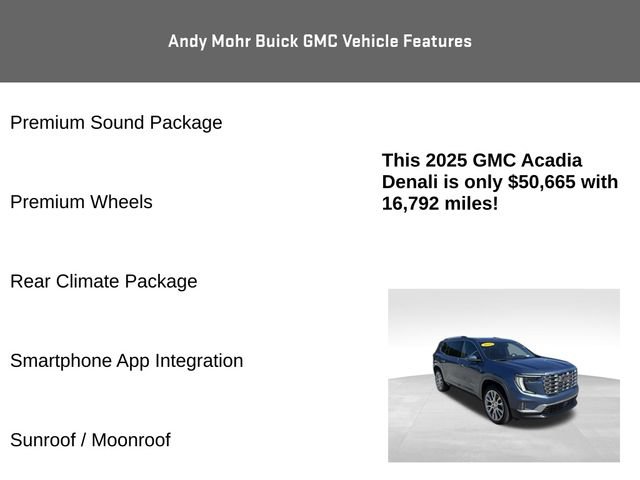 Used 2025 GMC Acadia Denali w/ Super Cruise Package AWD/4WD image 12
