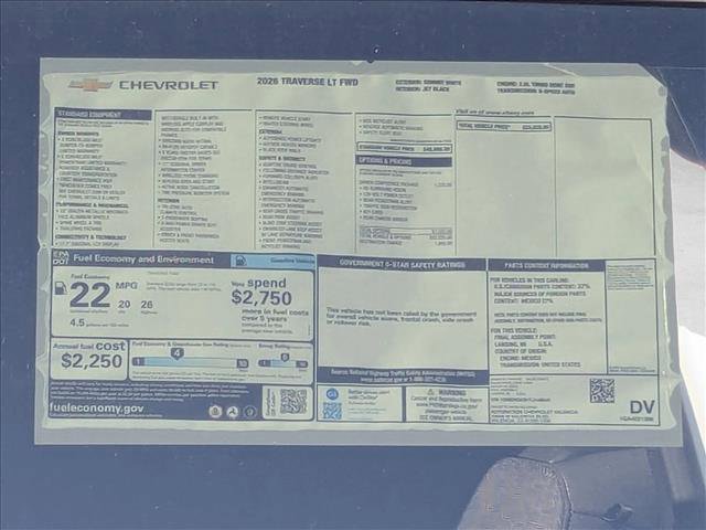 New 2026 Chevrolet Traverse LT w/ Driver Confidence Package image 18