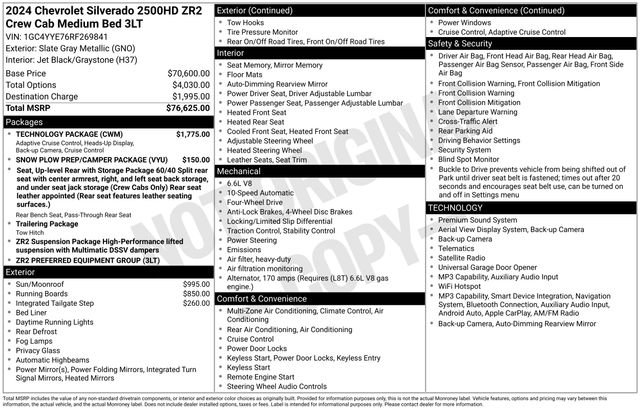 Used 2024 Chevrolet Silverado 2500 ZR2 w/ Technology Package AWD/4WD image 6
