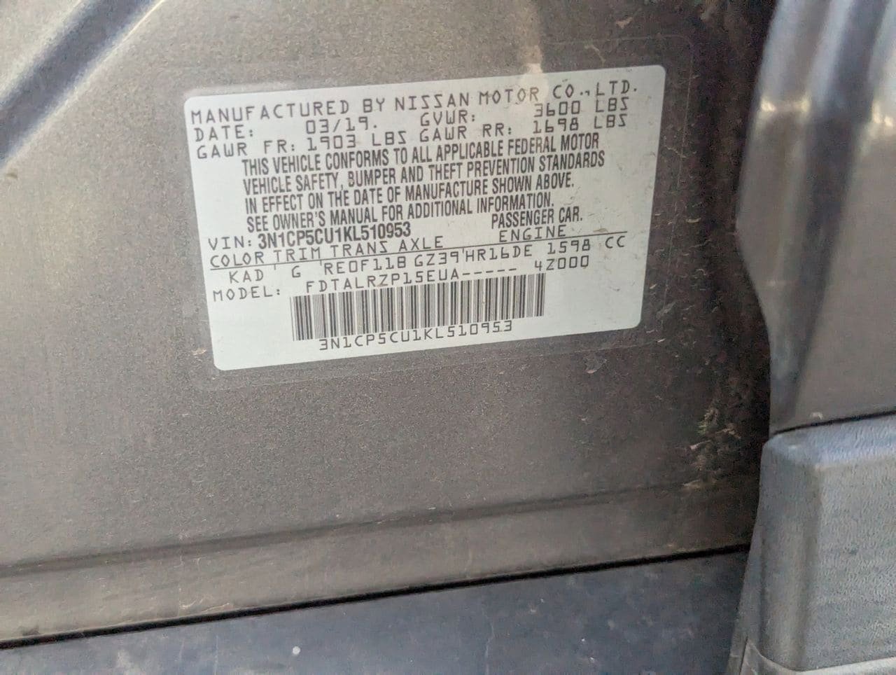 Used 2019 Nissan Kicks S FWD image 10