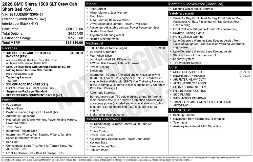New 2026 GMC Sierra 1500 SLT AWD/4WD image 18