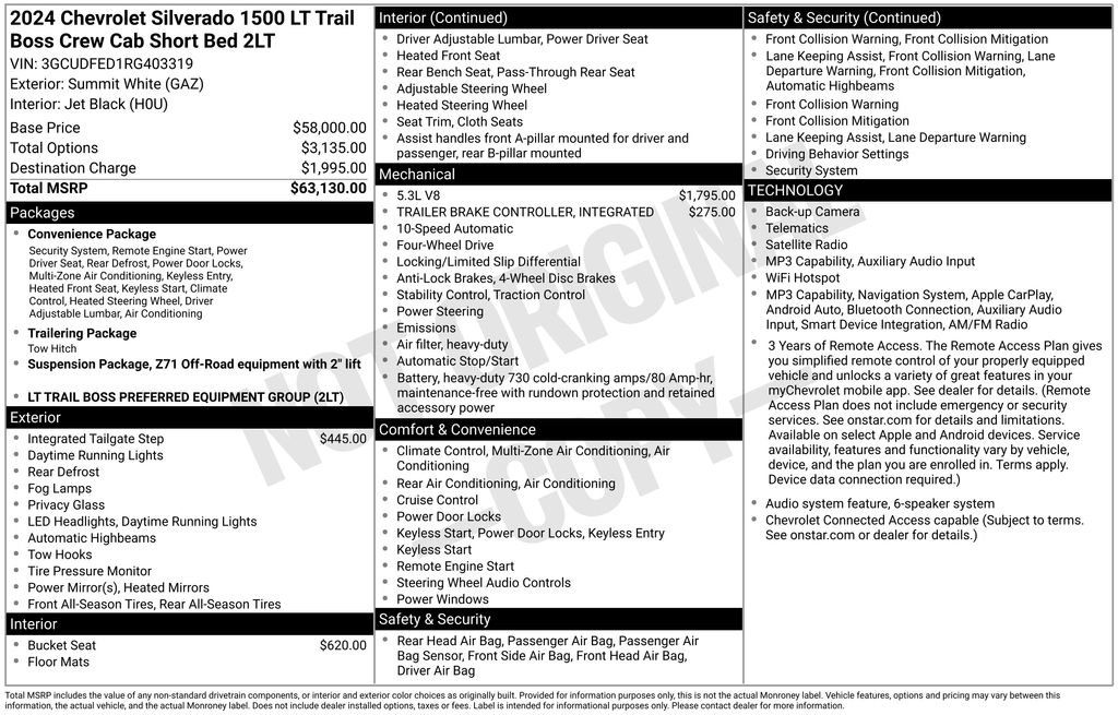 Used 2024 Chevrolet Silverado 1500 LT Trail Boss AWD/4WD image 6