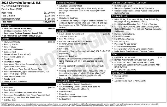 Used 2023 Chevrolet Tahoe LS w/ Driver Alert Package AWD/4WD image 7
