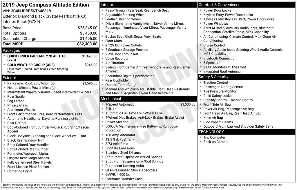 Used 2019 Jeep Compass Altitude image 39