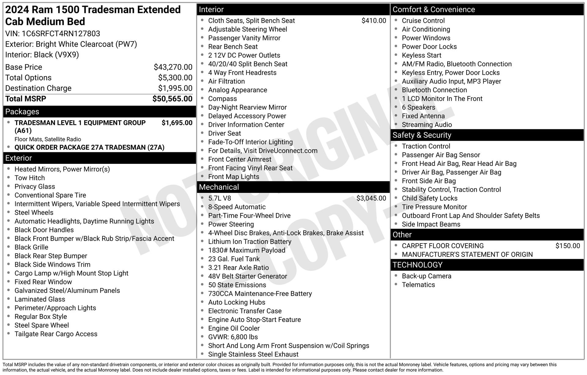 Used 2024 RAM 1500 Tradesman image 45