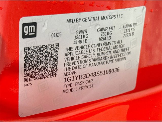 New 2025 Chevrolet Corvette Stingray Preferred Conv w/ Z51 Performance Package image 33