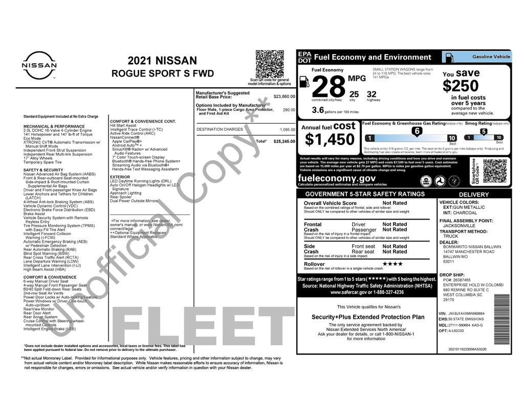 Used 2021 Nissan Rogue Sport S FWD image 6
