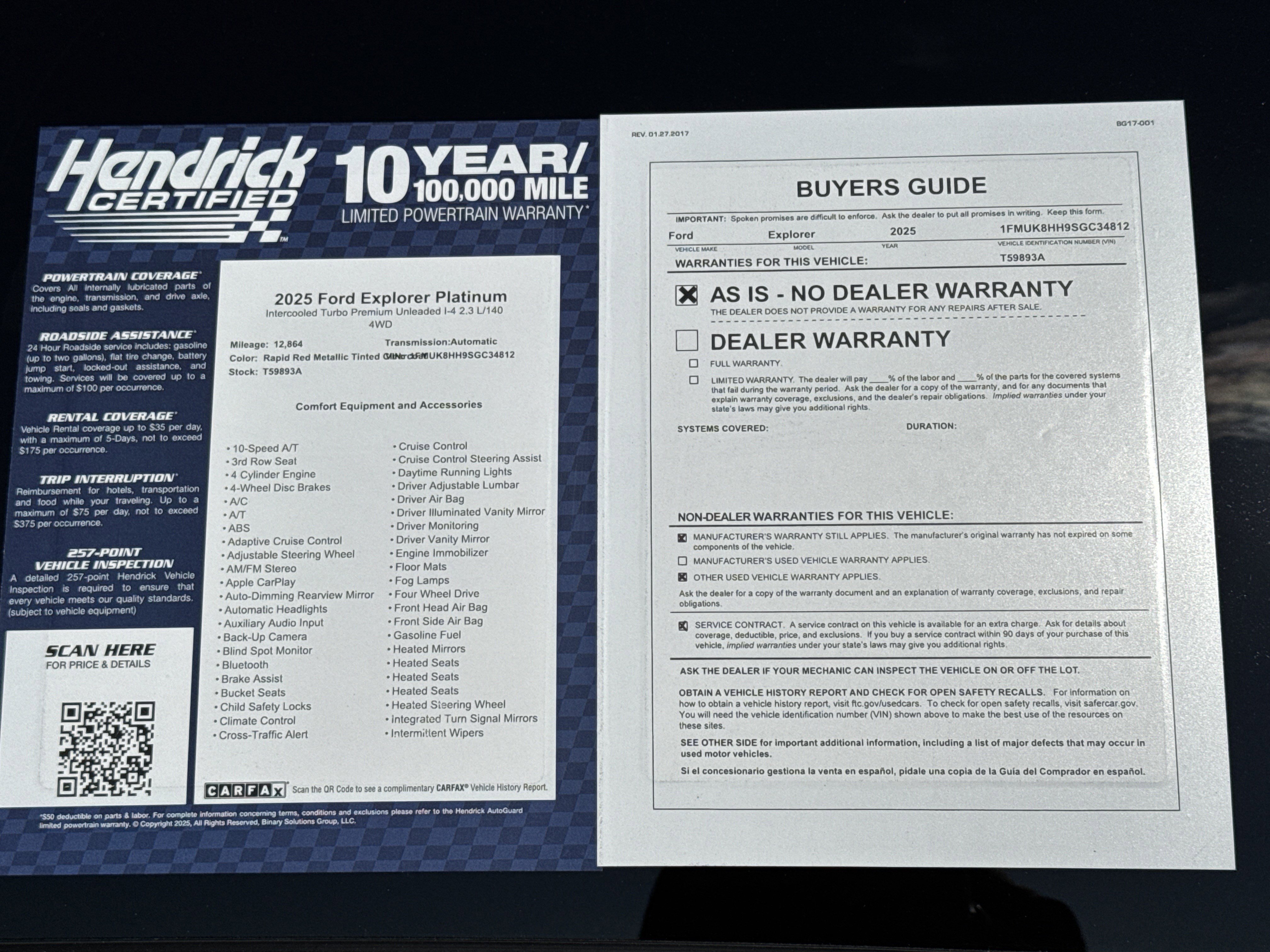 Used 2025 Ford Explorer Platinum w/ LUX Leather Package image 40