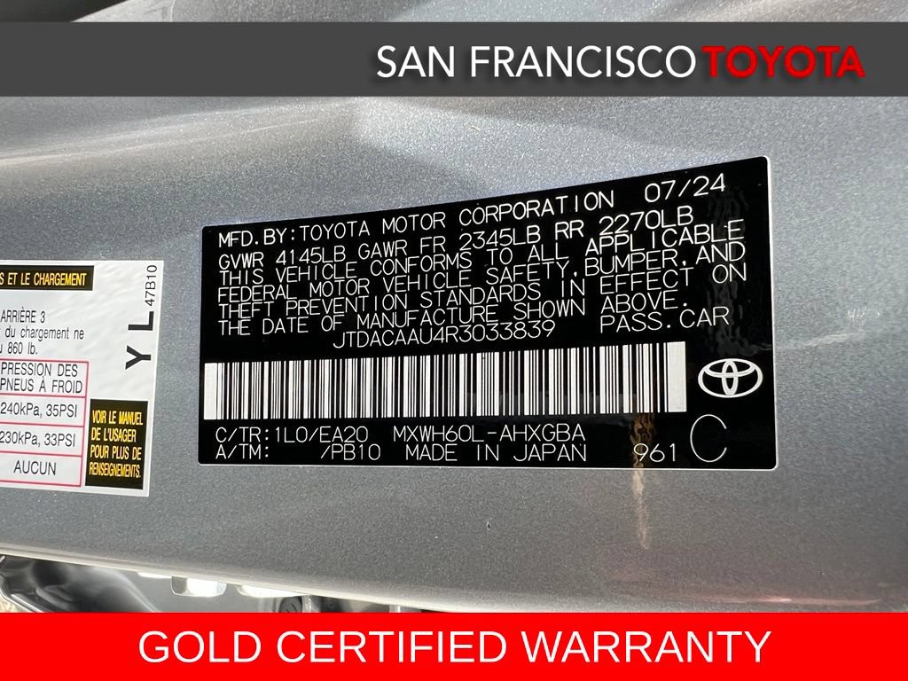 Certified 2024 Toyota Prius XLE FWD image 39