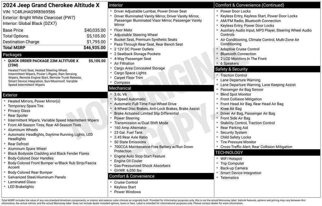 Used 2024 Jeep Grand Cherokee Altitude image 9