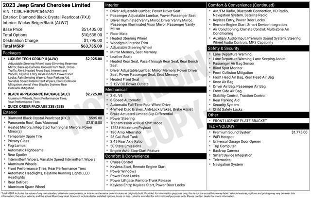 Used 2023 Jeep Grand Cherokee Limited w/ Luxury Tech Group II AWD/4WD image 6