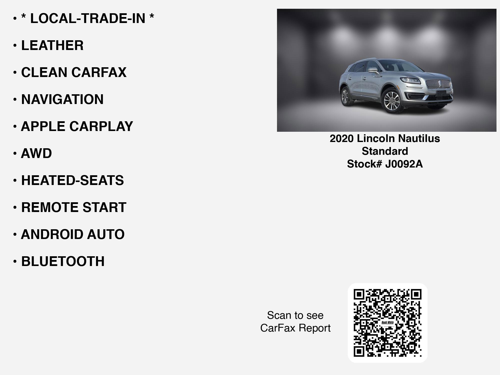 Used 2020 Lincoln Nautilus Premier w/ Equipment Group 101A AWD/4WD image 7