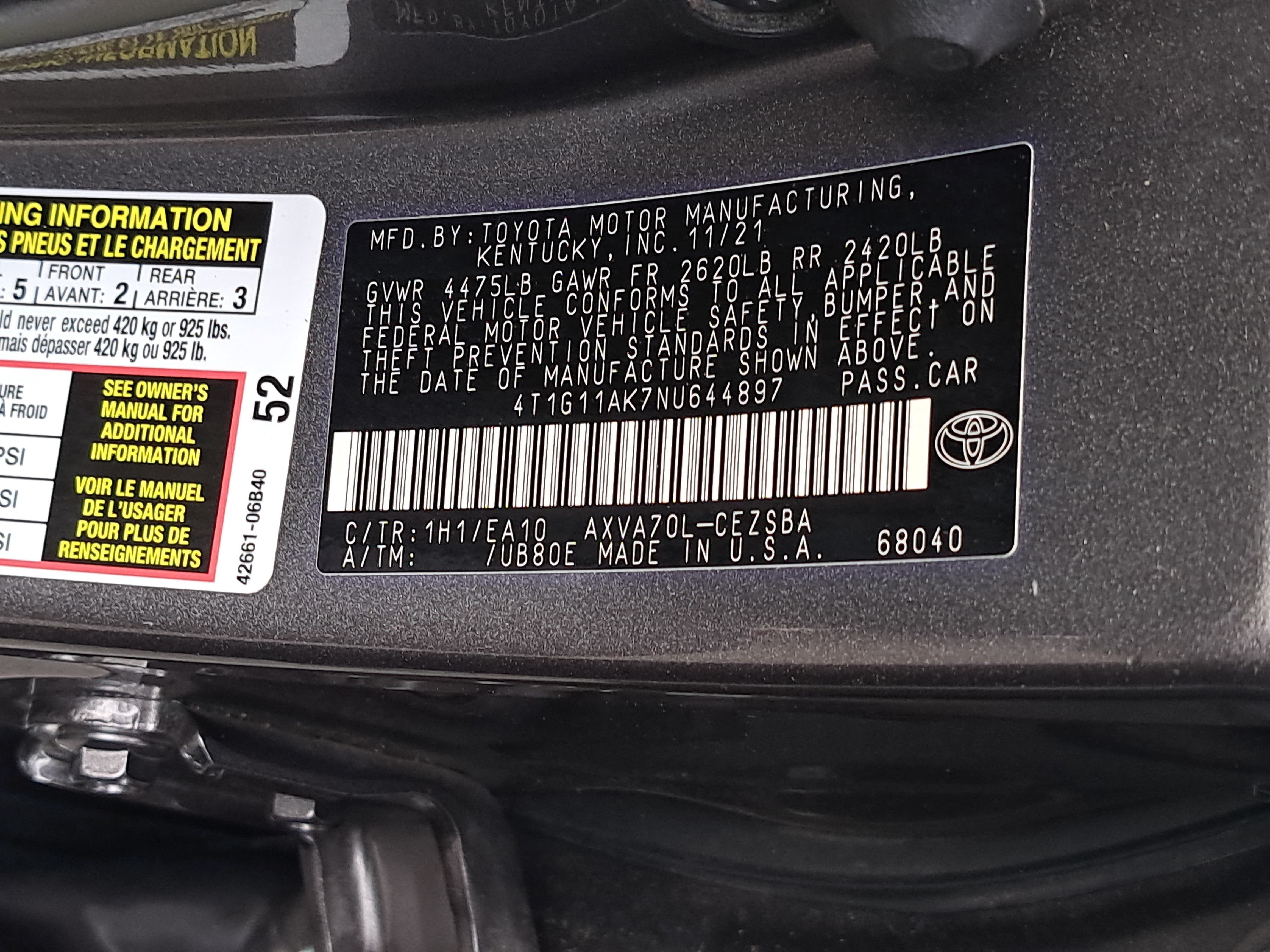 Used 2022 Toyota Camry SE FWD image 33