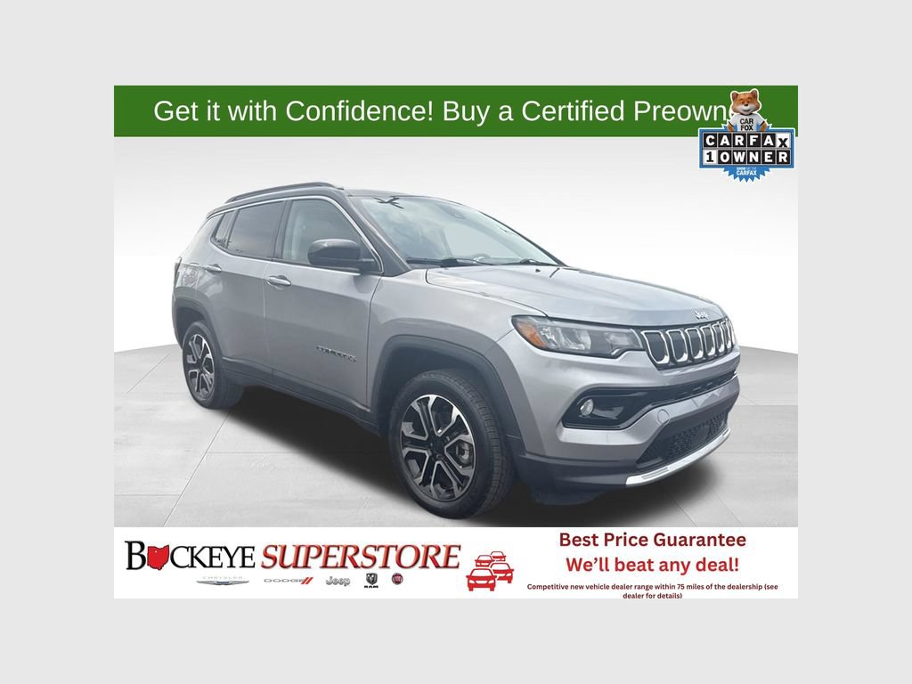 Certified 2022 Jeep Compass Limited w/ Sun and Sound Group