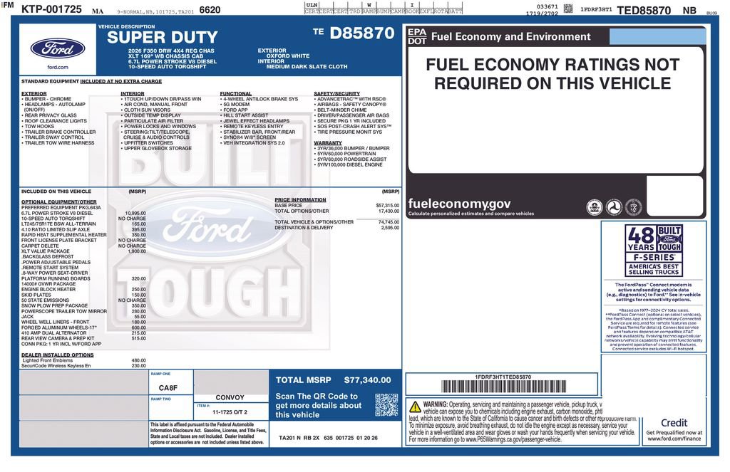 New 2026 Ford F350 XLT w/ XLT Value Package AWD/4WD image 4