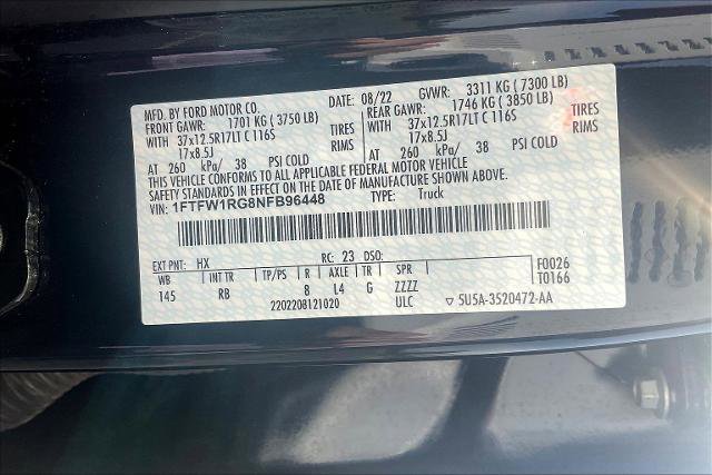 Certified 2022 Ford F150 Raptor w/ Raptor 37 Performance Package image 28