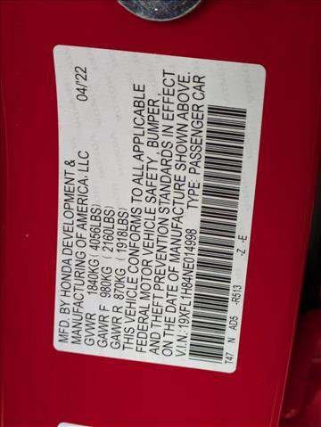 Certified 2022 Honda Civic Sport Touring image 25