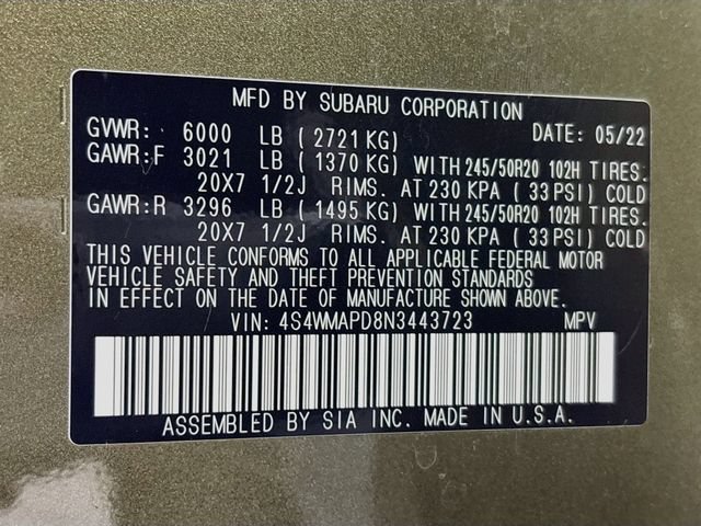 Used 2022 Subaru Ascent Limited w/ Technology Package AWD/4WD image 37