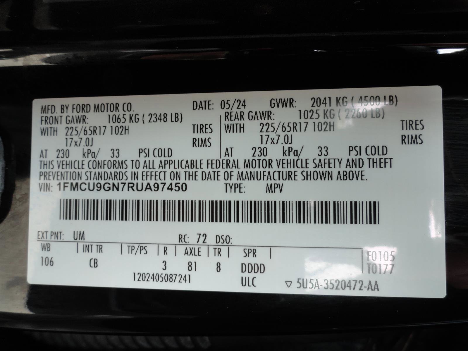 Certified 2024 Ford Escape Active AWD/4WD image 24