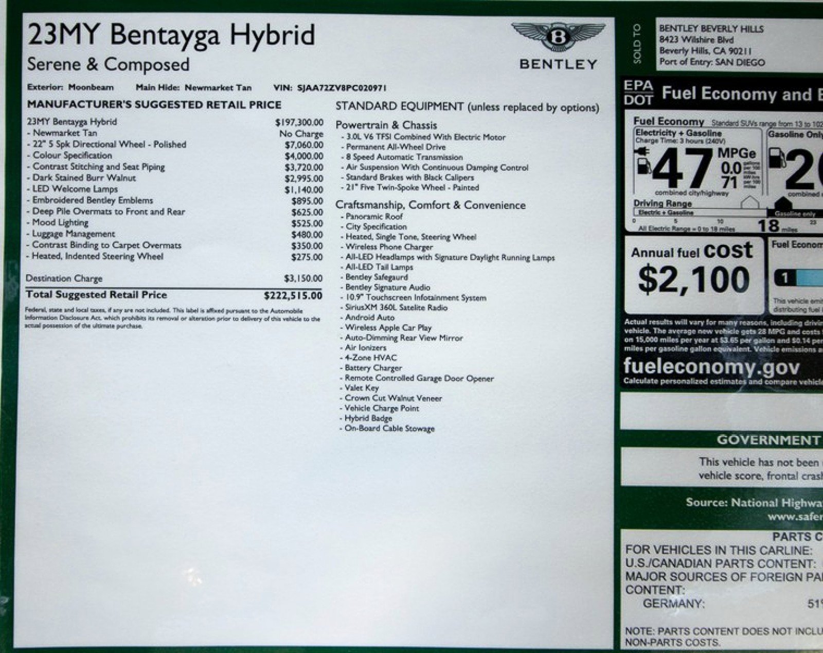 Used 2023 Bentley Bentayga Plug-In Hybrid image 73
