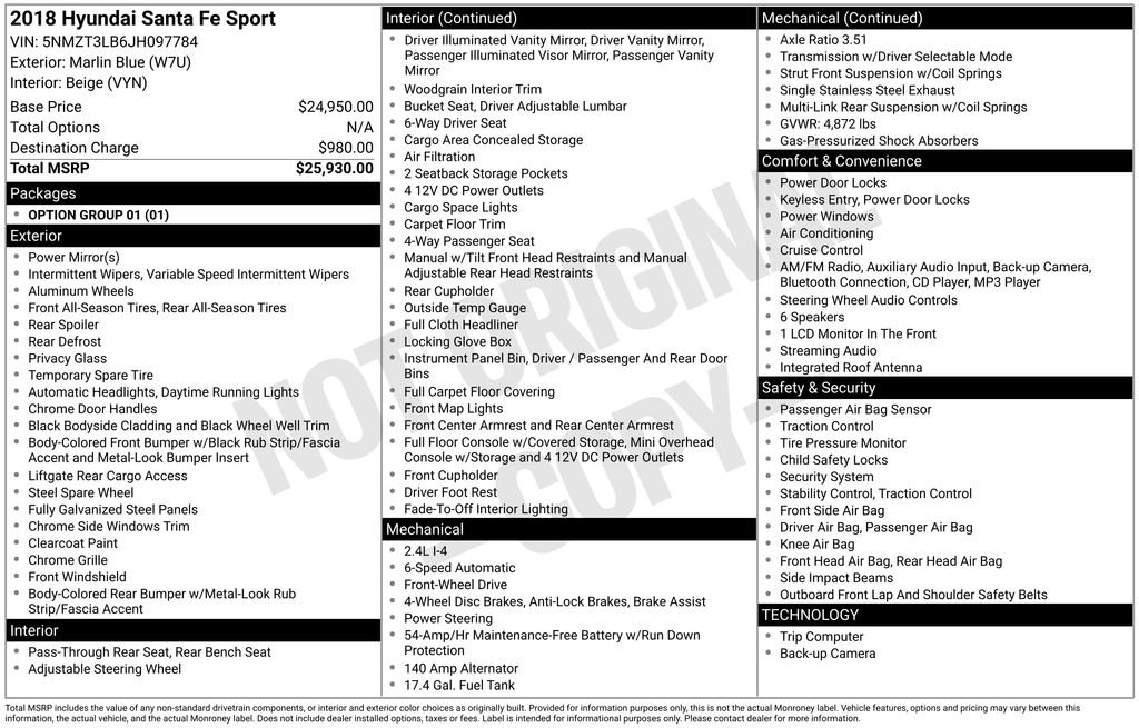 Used 2018 Hyundai Santa Fe Sport image 15