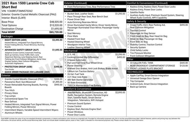 Used 2021 RAM 1500 Laramie w/ Night Edition AWD/4WD image 19