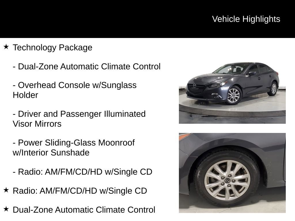 Used 2015 MAZDA MAZDA3 i Touring w/ Technology Package image 7